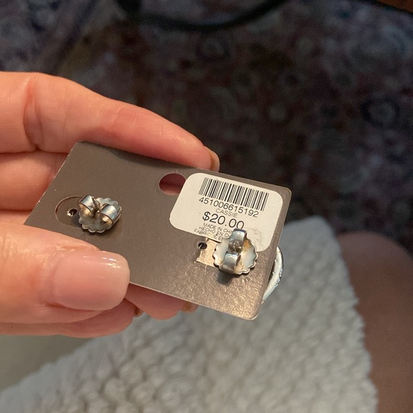 Chico's Silver Earrings. Pierced ears. Casual Women Fashion - Picture 2 of 2